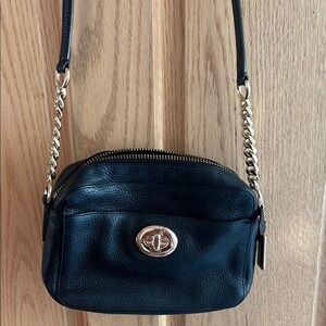 Coach Black Leather Crossbody Bag